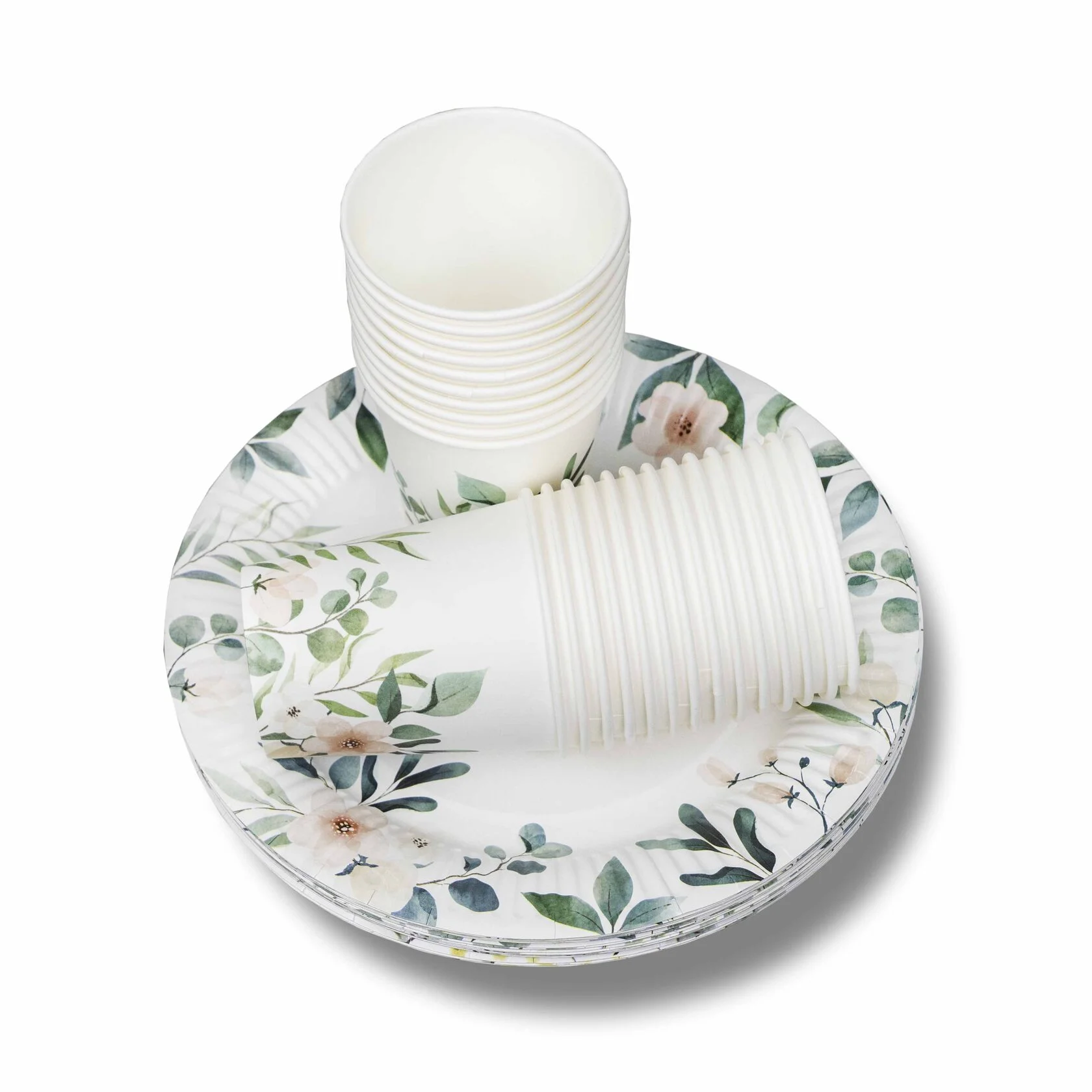 Набор однораз. посуды д/пикника и праздника на 12 пер. Цветы