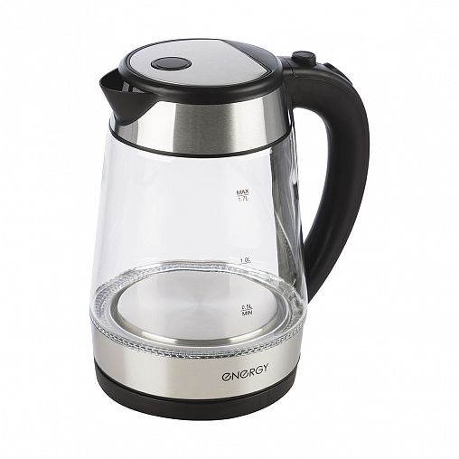 Чайник Energy E-254 1,7л стекл., пластик черный
