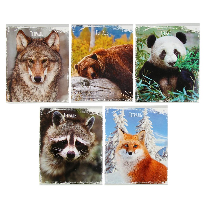 Тетрадь 48л кл Дикие животные, обл мел карт МИКС 3043767