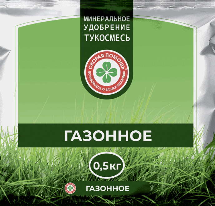 Удобрение минеральное тукосмесь "Скорая помощь" Газонное 0,5 кг