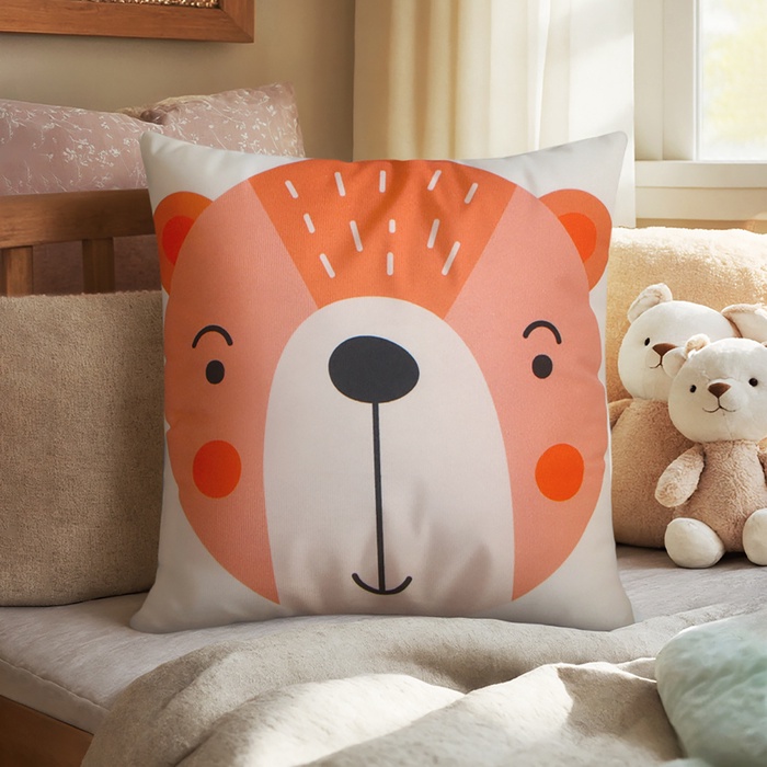 Подушка декор. Этель "Медвежонок" 30*30 см велюр 100% п/э 10850073