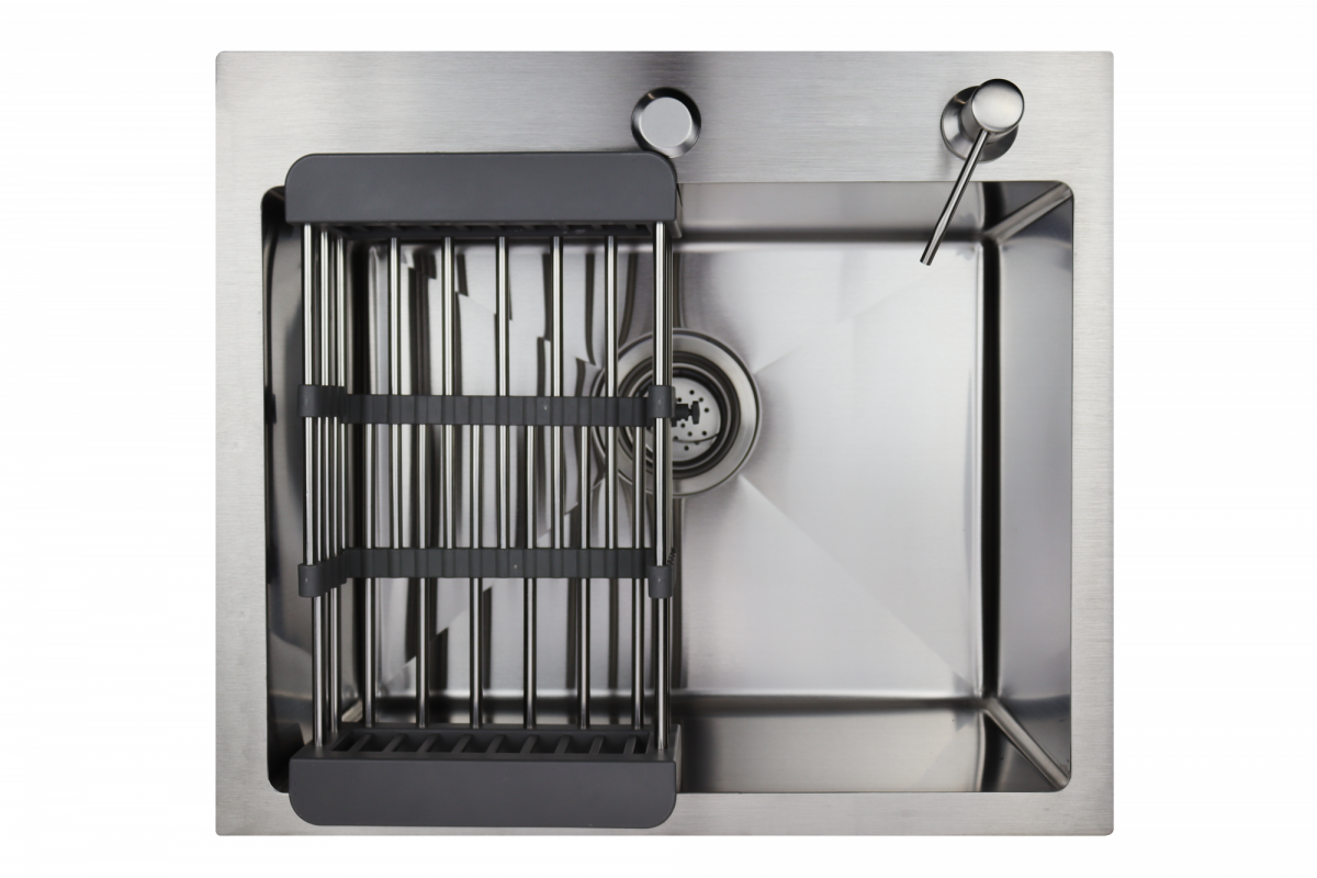 Мойка нержав. Премиум-класса 50*44, Сатин (дозатор, коландер, сифон) SIRIUSLINE SL5044