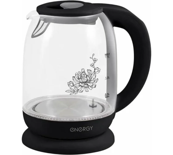 Чайник Energy E-286T (1.7 л) стекло, пластик, металл