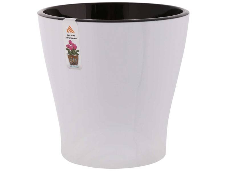 Горшок цв. "Лея" 5л двойной (белый)