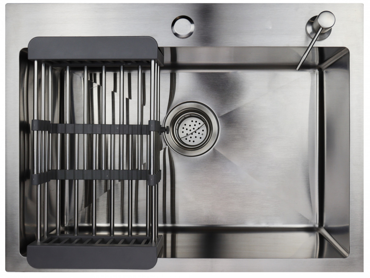 Мойка Премиум-класса 60*45, Сатин, (дозатор, коландер, сифон) SIRIUSLINE SL6045