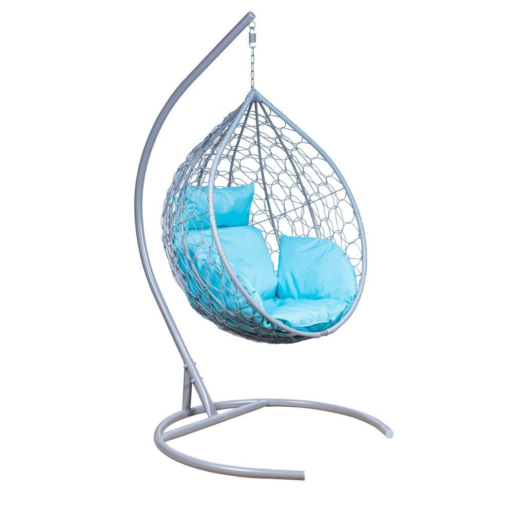 Кресло Leset ЭВА ИМПЭКС (каркас сер. мет., подушка бирюз. яркая)