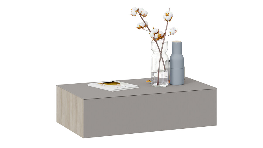 Стол туалетный Глосс ТД 319.05.01 Баттл Рок/Cтекло Мокко матовый (М)