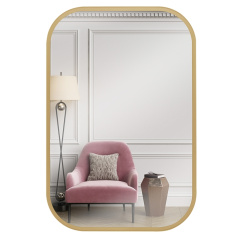 Зеркало интер. настен. 60*40см с закругл. углами и окантовкой золото 6042-Z3