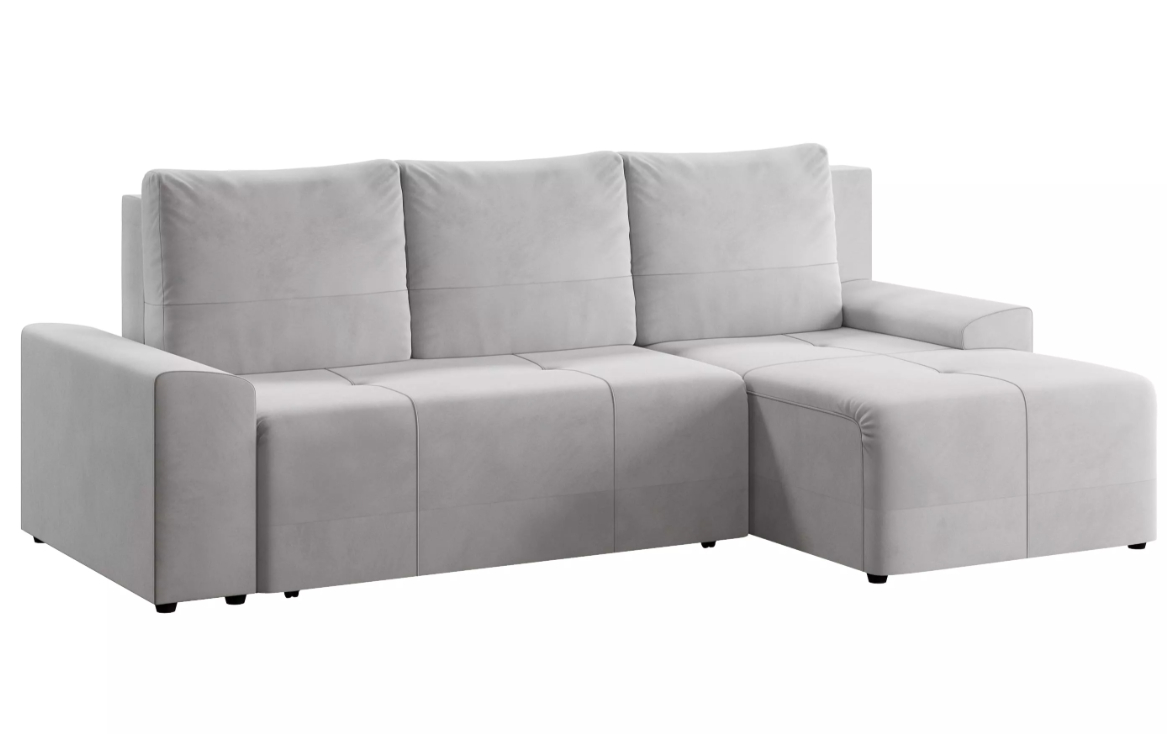 Угловой диван-кровать "Альмисса" 2т-1пф (1пф-2т) СК (Ультра Смог)