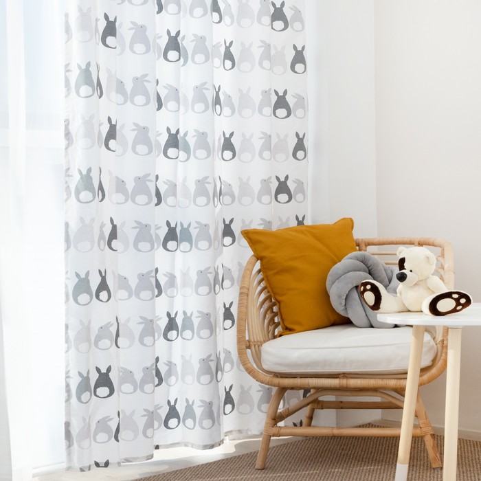 Штора Этель "Милые хвостики", 145*260 см, 100% хлопок 7914053