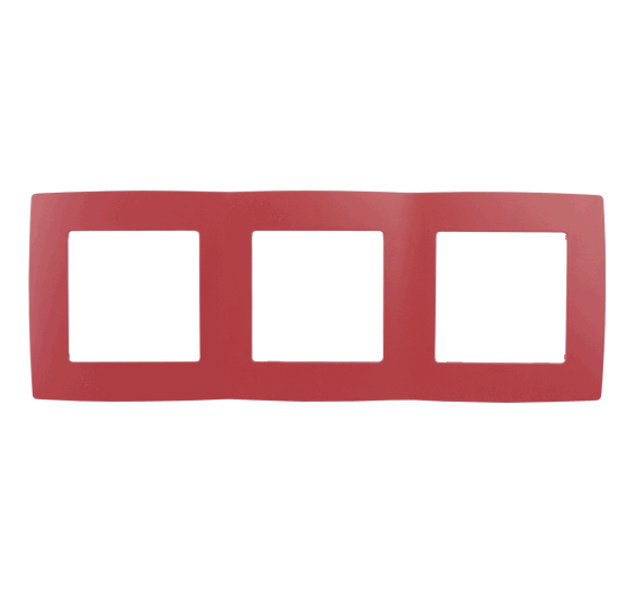 *Рамка на 3 поста ЭРА , Эра 12, красный