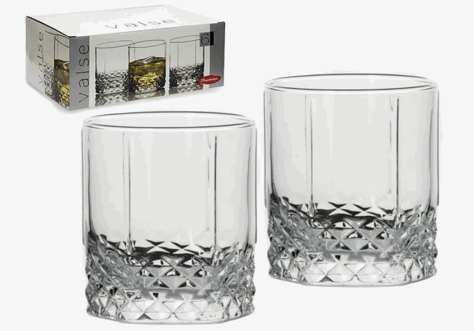 Стакан "Вальс (Valse)" 290мл  6шт  цв/кор стек.Pasabahce  42945GRB