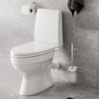 Унитаз-компакт ЛОГОС Home De Lux - косой выпуск 2-х уровневая арматура, микролифт (ВКЗ)