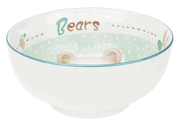 *Салатник 1,75л "Мишута" д20х9см фарфор с/дек отводка (ДМ)										