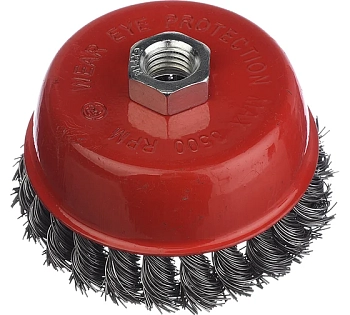 Щетка д/УШМ 100мм М14 крученая жесткая  12200-100