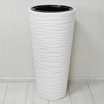 Кашпо Оазис 63л. (со вставкой 13л)  белый