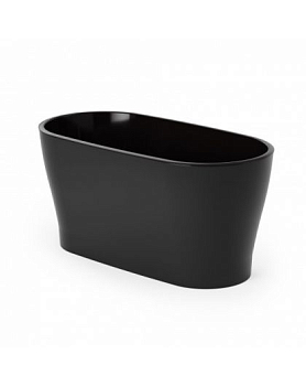 Горшок цветочный "Лея" 4л овальный двойной (с автополивом) (графитовый)