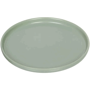 Тарелка керамическая "Акварель" 20,5см*2,5см, нежно-зеленая 403-951