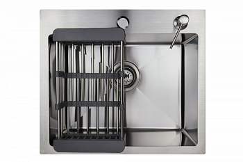 Мойка нержав. Премиум-класса 50*44, Сатин (дозатор, коландер, сифон) SIRIUSLINE SL5044