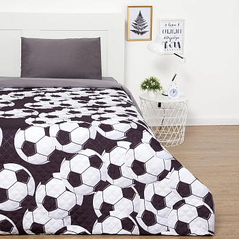 Покрывало ЭТЕЛЬ 1,5 сп Футбольный мяч, 145*210см, микрофибра 5084826