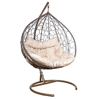 Кресло подвесное Leset Бали (каркас Коричневый, подушка Бежевая)