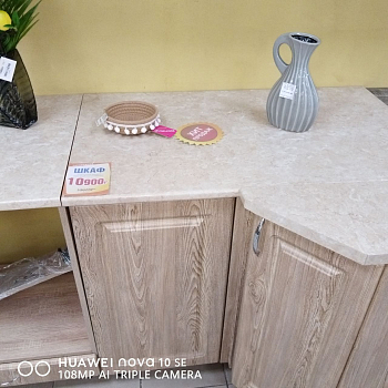 *Шкаф нижний угловой проходного типа с фасадом 40 ель карпатская