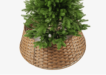 Основание для елки декор. "Natural" d40*D50см h22см Шоколад