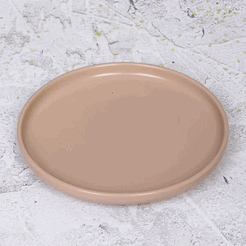 Тарелка керамическая "Акварель" 20,5см*2,5см, розовая 403-950