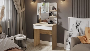 Туалетный стол Майя (Дуб сонома/Белый ясень)