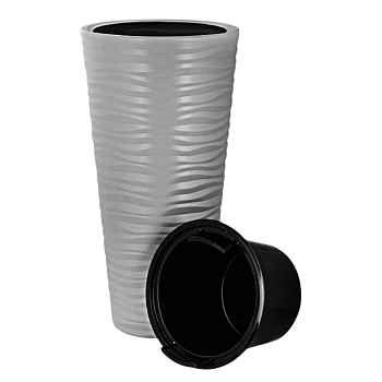 Кашпо Оазис 25л (со вставкой 5л) серый