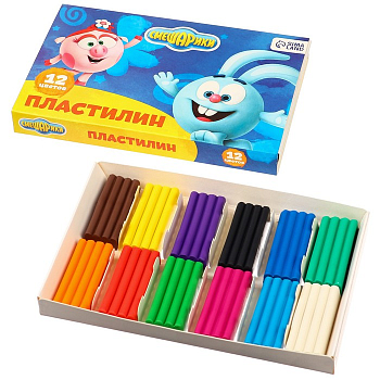 Пластилин 12цв 180г Смешарики 4349454